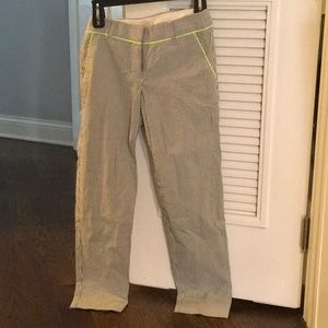 J. Crew cafe searsucker capri pants